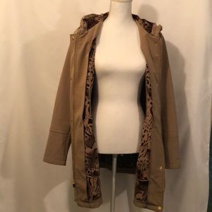 Via Spiga soft shell coat with leopard  fleece
